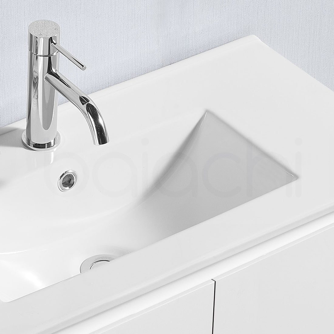 Lucena 900mm Slim Right Drawer PVC Water Proof Bathroom Vanity Ceramic Basin