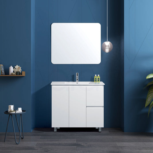 Lucena 900mm Slim Right Drawer PVC Water Proof Bathroom Vanity Cabinet