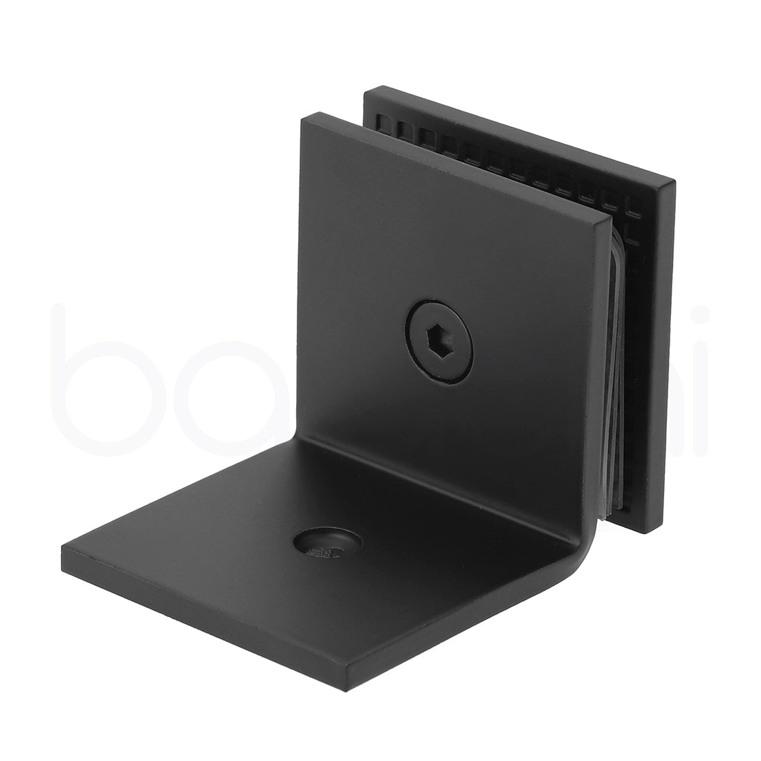 Baiachi 900mm Arched Glass Fixed Panel Shower Screen Matte Black