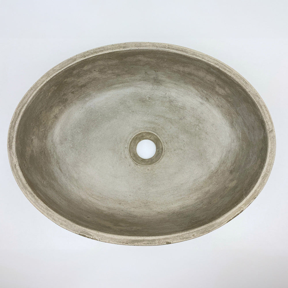 Spring Hill Designs Helia Petite Oval Above Counter Concrete Basin Natural Cement