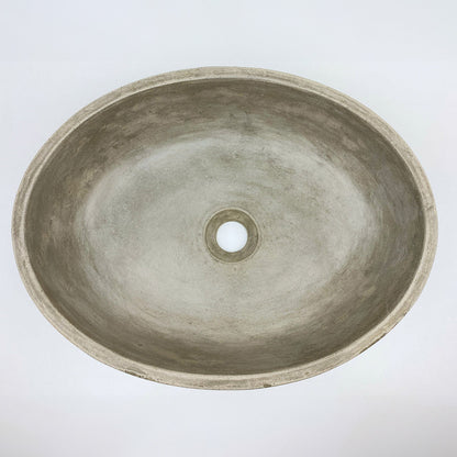 Spring Hill Designs Helia Petite Oval Above Counter Concrete Basin Natural Cement