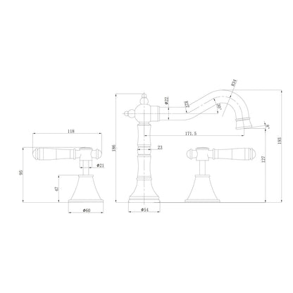 Ikon Clasico Basin Set Chrome