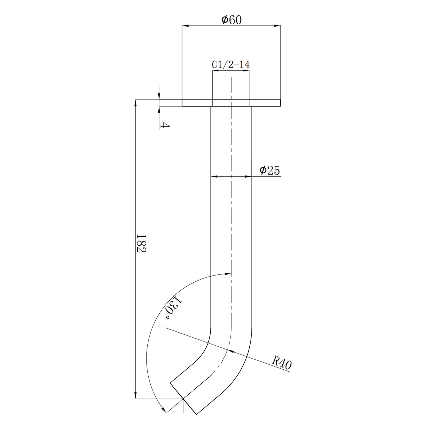 Otus Slimline SS304 Spout Chrome