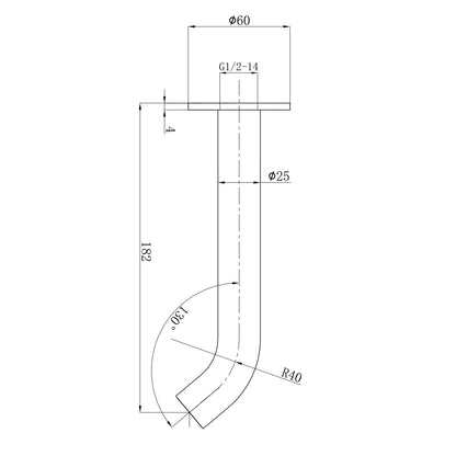 Otus Slimline SS304 Spout Brushed Gold
