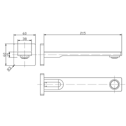 Ruki Square Spout Gun Metal