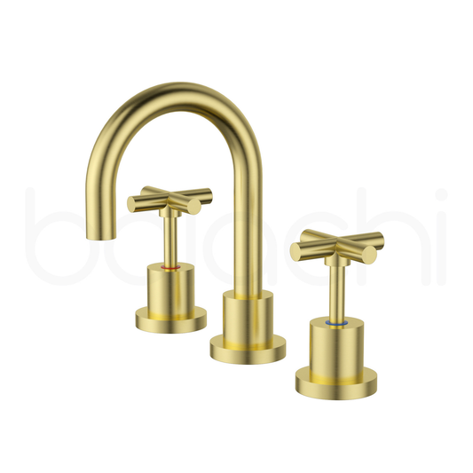 Basin Tap Set Brushed Gold