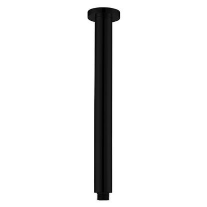 Round Ceiling Shower Arm 300mm Matte Black