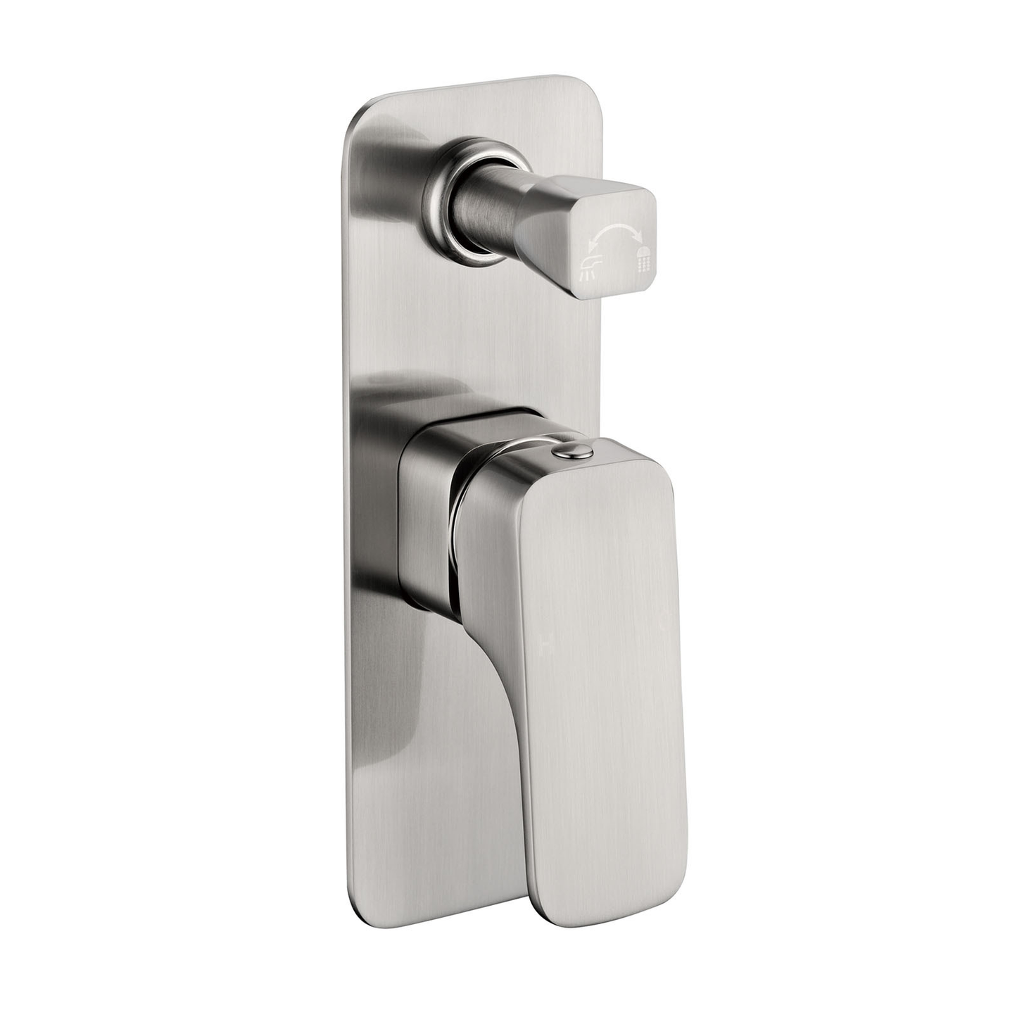 Ikon Eden Wall Mixer Diverter Brushed Nickel
