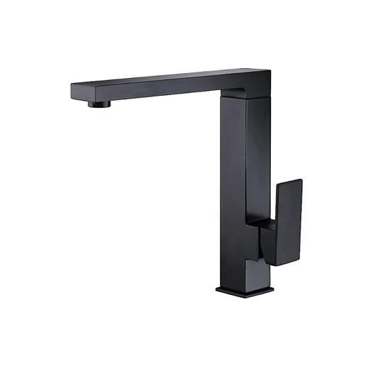 Rosa High Rise Square Sink Mixer Matte Black