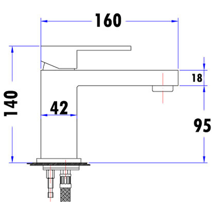 Rosa Basin Mixer Chrome