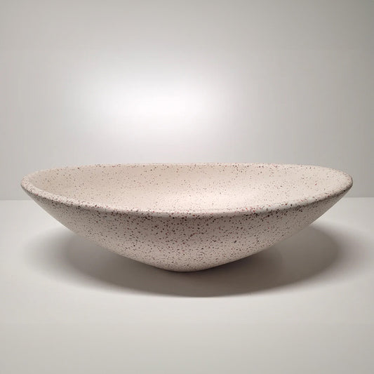 Spring Hill Designs Serica Teardrop Above Counter Concrete Basin White Terrazzo Pink Aggregate