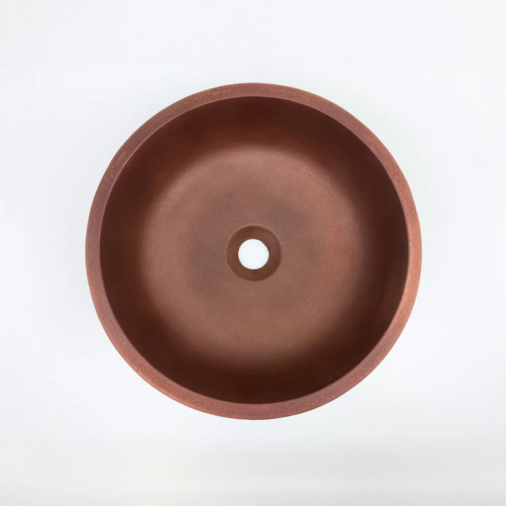 Spring Hill Designs Elios Circular Above Counter Concrete Basin Sandy Brown