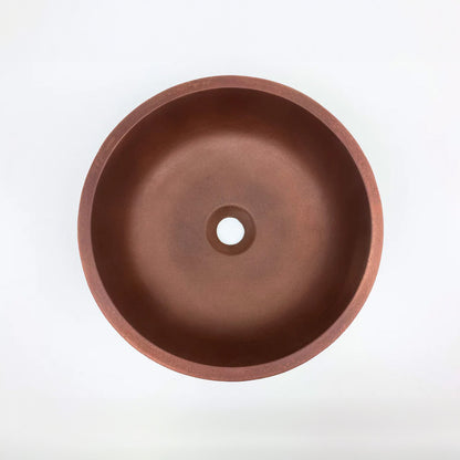 Spring Hill Designs Elios Circular Above Counter Concrete Basin Sandy Brown