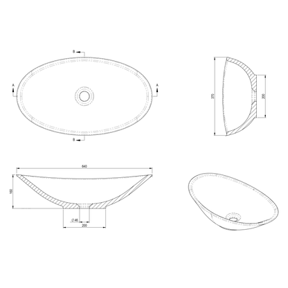 Spring Hill Designs Serica Teardrop Above Counter Concrete Basin White Terrazzo Pink Aggregate
