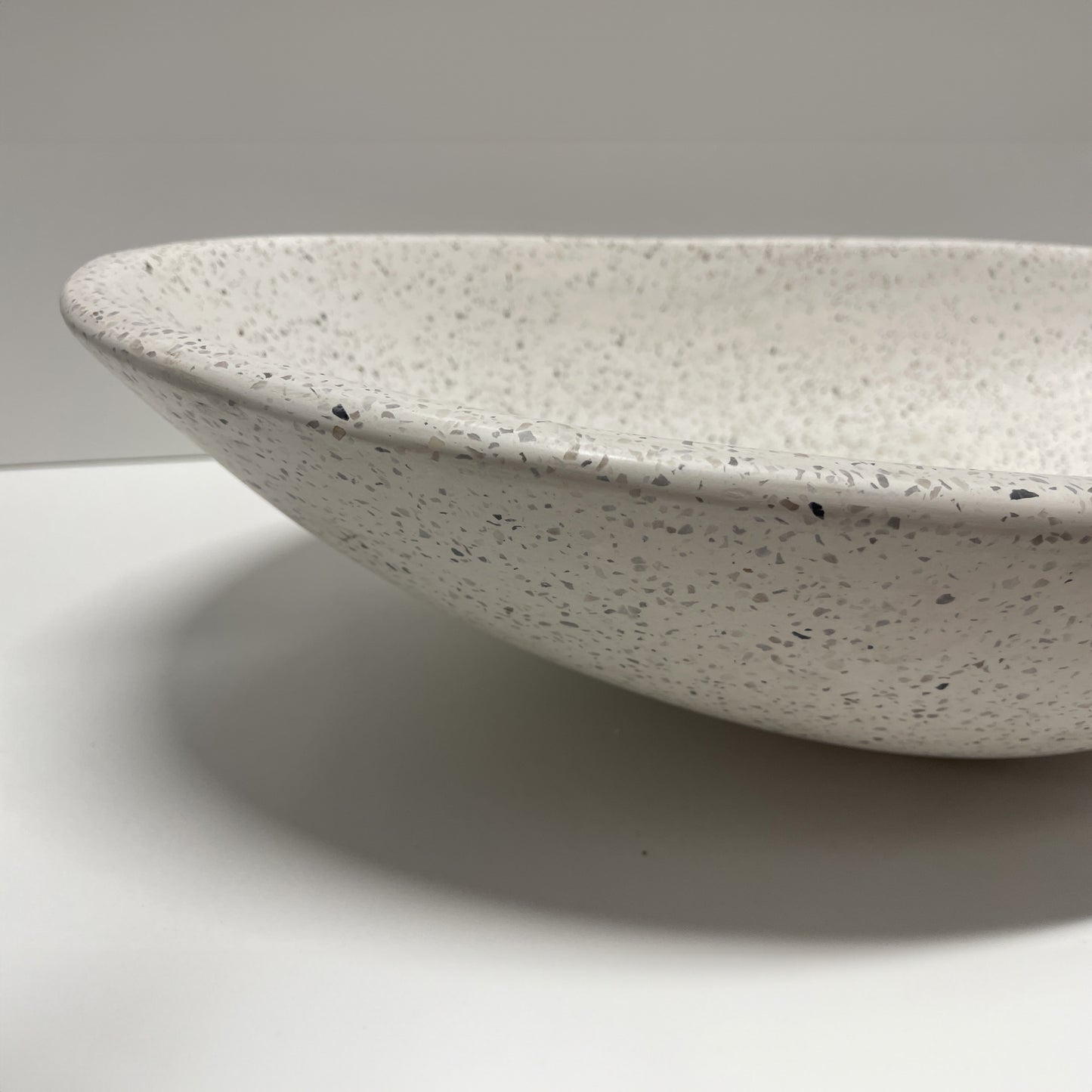 Spring Hill Designs Serica Teardrop Above Counter Concrete Basin White Terrazzo
