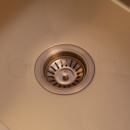 Baiachi 350x450 Handmade Kitchen and Laundry Stainless Steel Sink Single Bowl Top Undermount Brushed Copper
