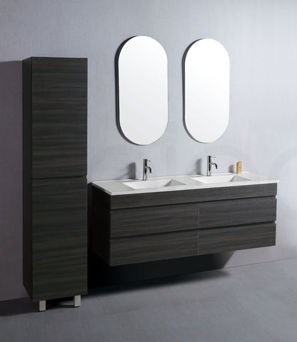 Vellena 1200mm Plywood Empire Oak Wall Hung Bathroom Vanity Cabinet