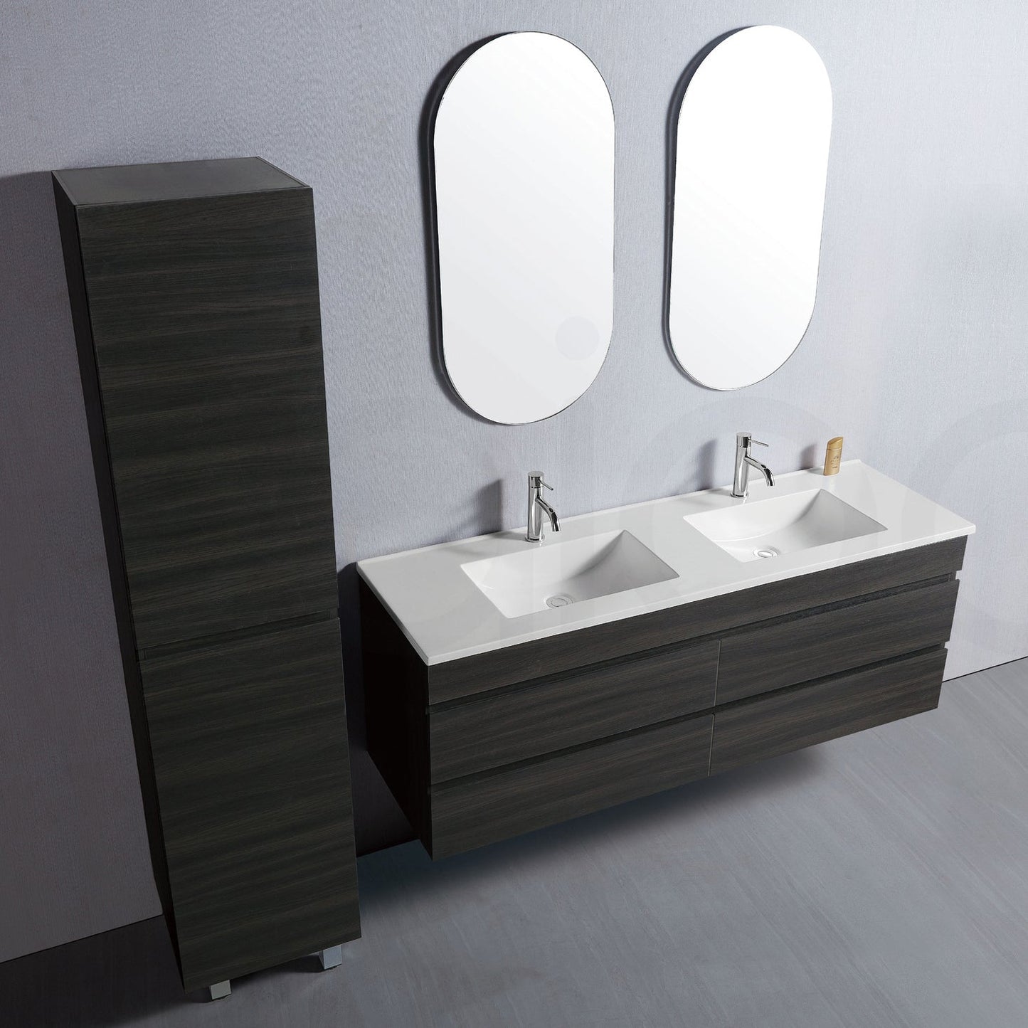 Vellena 1200mm Plywood Empire Oak Wall Hung Bathroom Vanity Cabinet