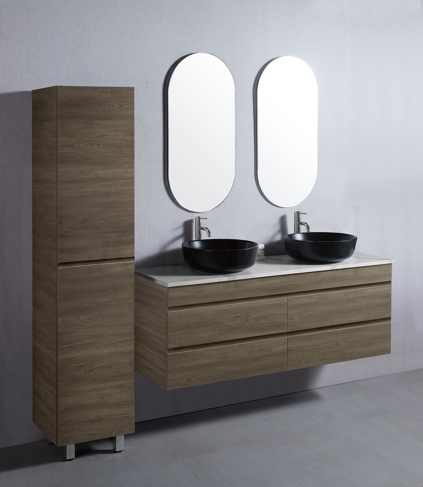 Vellena 1500mm PVC Water Proof Wash White Wall Hung Bathroom Vanity Cabinet