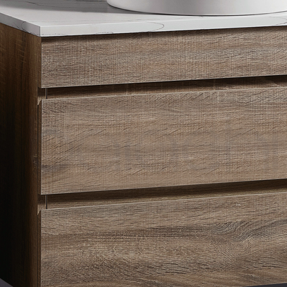 Vellena 1500mm Plywood Prime Oak Wall Hung Bathroom Vanity Cabinet