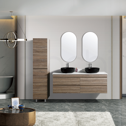 Vellena 1500mm Plywood Prime Oak Wall Hung Bathroom Vanity Cabinet