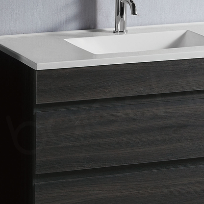 Vellena 750mm PVC Water Proof Empire Oak Wall Hung Bathroom Vanity Cabinet