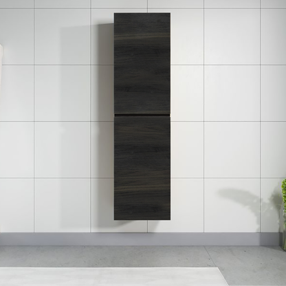 Vellena PVC Water Proof Empire Oak Bathroom Tallboy Cabinet Wall Hung Legs