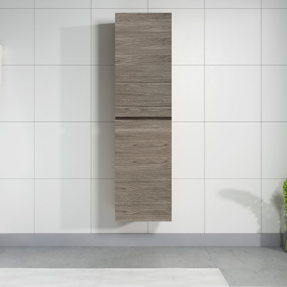 Vellena PVC Water Proof Wash White Bathroom Tallboy Cabinet Wall Hung Legs