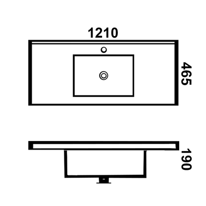 PACKAGE DEAL Windsor 1200mm Bathroom Vanity Wash Basin INCLUDING Mixer & Plugwaste