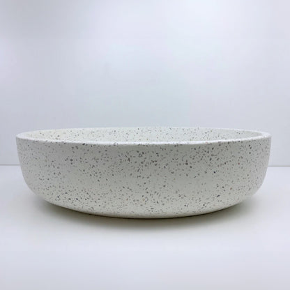 Spring Hill Designs Helia Petite Oval Above Counter Concrete Basin White Terrazzo