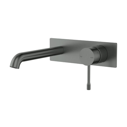 Linie Wall Basin Mixer 220mm Spout Gun Metal