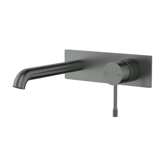Linie Wall Basin Mixer 220mm Spout Gun Metal