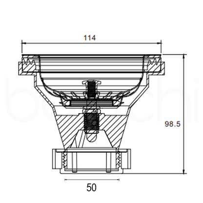 Baiachi Stainless Steel Basket Kitchen Sink Waste 50mm Brushed Copper