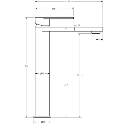 Sora SS Highrise Basin Mixer Chrome