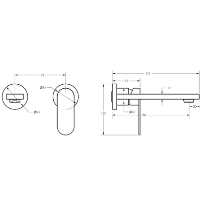 Sora SS Wall Basin Mixer Stainless Steel