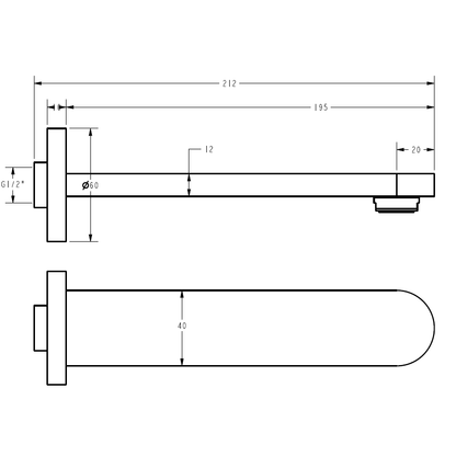 Sora SS Bath Spout Gun Metal